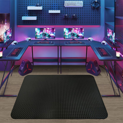 Vicwe Gaming Chair Mat for Hardwood Floor, 60"×46" Large Office Chair Mat, PVC Computer Chair Mats, Easy Glide, Floor Protector for Rolling Chair-Black