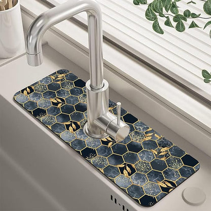 Kitchen Sink Splash Guard Faucet Mat Super Absorbent Fast Drying Mat Guard