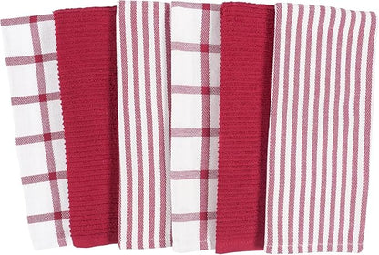KAF Home Premium Kitchen Towels, Large 100% Cotton, Flat & Terry Absorbent Dish