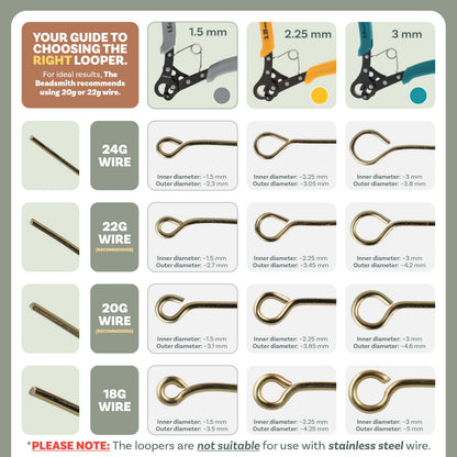 The Beadsmith Original One Step Looper – Create and Trim Consistent 1.5 mm Loops for Jewelry Making, Use With 24-18g Craft Wire (Patented)