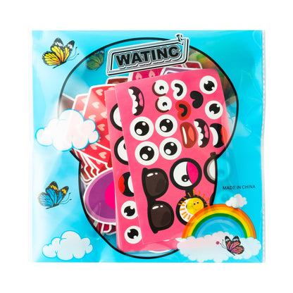 WATINC Valentine‘s Day Flower Craft Kit - 32PCS Make Your Own Heart Flowers Pot Decorations, DIY Valentine Paper Art Supplies with Stickers for Kids Adults, Homeschool Classroom Party Activities Gifts