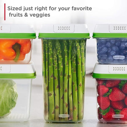 Rubbermaid FreshWorks Produce Saver, Medium and Large Storage Containers