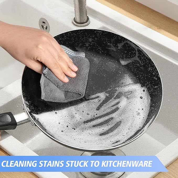 KinHwa Kitchen Washcloths for Dishes Absorbent Microfiber Dish Cloths Quick Dry