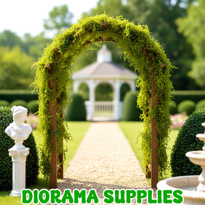 Warmtree Realistic Miniature Vines Simulation Vine Miniature Plants for DIY Mini Model Railway Fairy Garden Architecture Diorama Supplies Scenery Landscape Layout (Light Green)
