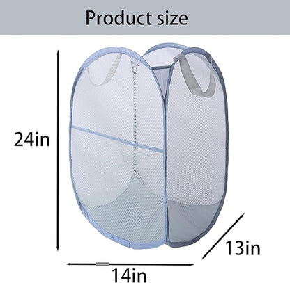 Foldable Mesh Popup Laundry Hamper, Laundry Basket Easy to Open and Fold