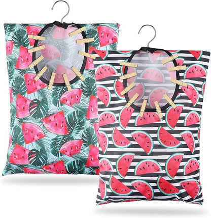 2 Pcs Watermelon Clothespin Bag