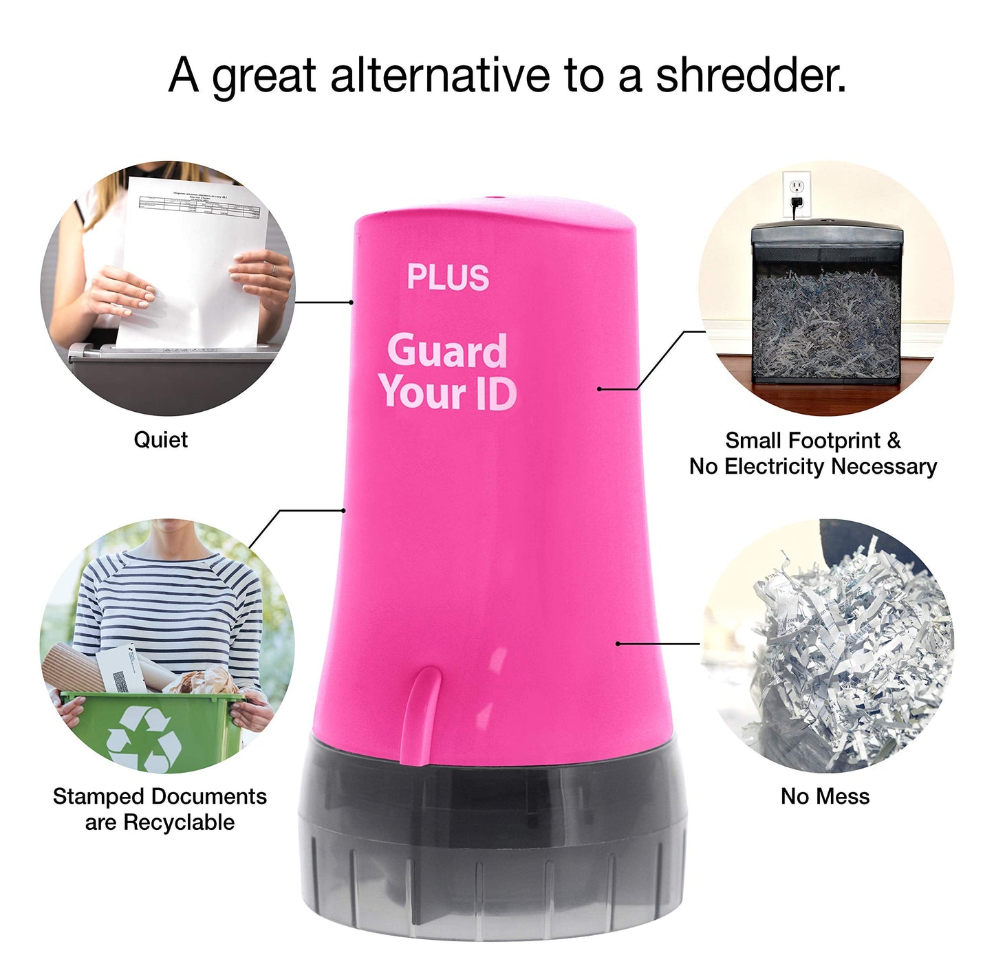 Guard Your ID Advanced Security Roller 2.0 Identity Theft Prevention Stamping Pink