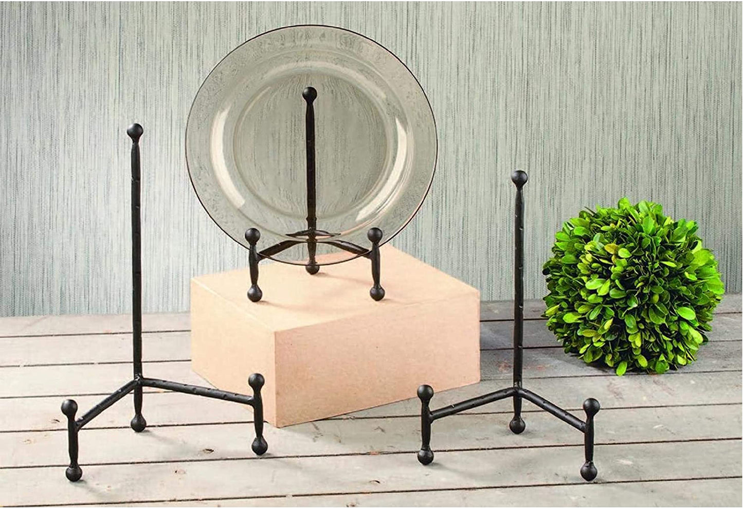 TRIPAR Modern Tripod Easel Display, Black Finish - Lightweight & Durable Design - Perfect for Displaying Decorative Pictures, Artwork, Plates, Tiles, & More (12 Inch)