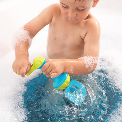 HABA Toddler Bath Toys: Bubble Bath Kids Whisk - for Kids' Sensory Play, Motor Skills, and Bath Time Fun, Blue
