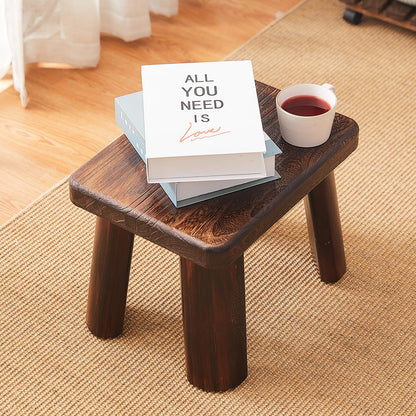 GZQWDC Wooden Step Stool for Adults and Kids,Foot Stool,Kitchen Small Wood Bench,Wood Plant Stand (14.2"x10.2"x10.6")