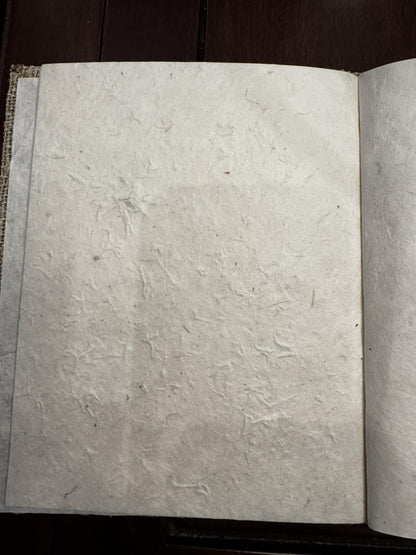 Asatre Handmade Hemp Journal with Lokta Paper – A5 Eco-Friendly Notebook, 120 Blank Pages, Vegan & Sustainable, Made in Nepal (Natural)