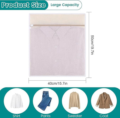 4Pcs Durable Cotton Mesh Laundry Bags