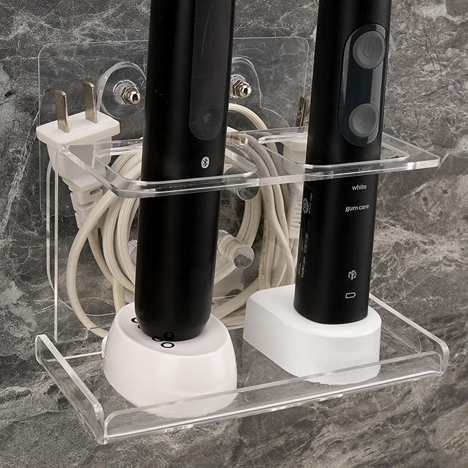 Electric Toothbrush Holder Wall Mounted, Electric Toothbrush Cord Organizer