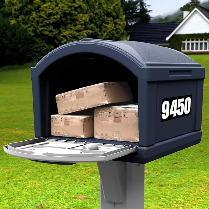 Simplay3 USPS T4 Extra Large Capacity XL Dig-Free Mailbox with Durable Double-Wall Construction, Weather-Resistant Design, and Easy No-Dig Installation, Limited Edition America 250 Navy Blue
