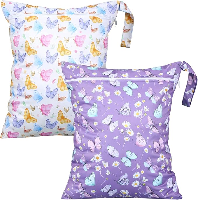 Shappy 2 Pcs Large Travel Laundry Bag Washable Waterproof Wet Dry Large Dirty