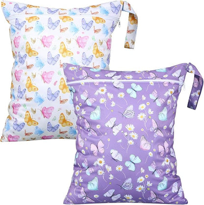 Shappy 2 Pcs Large Travel Laundry Bag Washable Waterproof Wet Dry Large Dirty