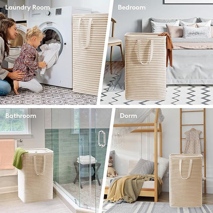 Lifewit 2 Pack Laundry Hamper Large Collapsible Laundry Baskets, Freestanding
