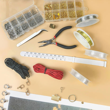 GTAAOY Jewelry Making Supplies Kit for Adults, Jewelry Repair Kit with Pliers, Findings and Beading Wires for Jewelry Repair Making and Beading