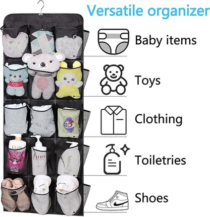 MISSLO 30 Large Pockets Dual Sided Hanging Shoe Rack