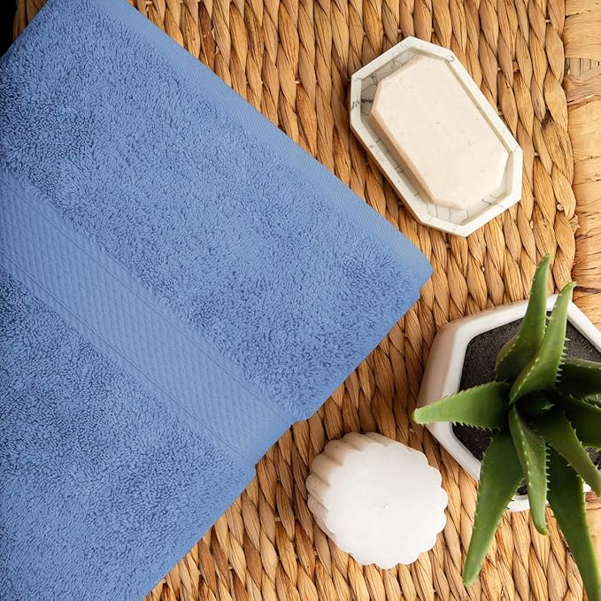 SUPERIOR Egyptian Cotton Pile 10 Piece Towel Set, Includes 2 Bath, 4 Hand