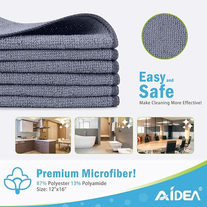AIDEA Microfiber Cleaning Cloth-24PK, Soft Microfiber Towels