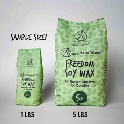 American Soy Organics - 1 lb Freedom Soy Wax Beads for Candle Making - Microwavable Wax Beads - Premium Candle Making Supplies