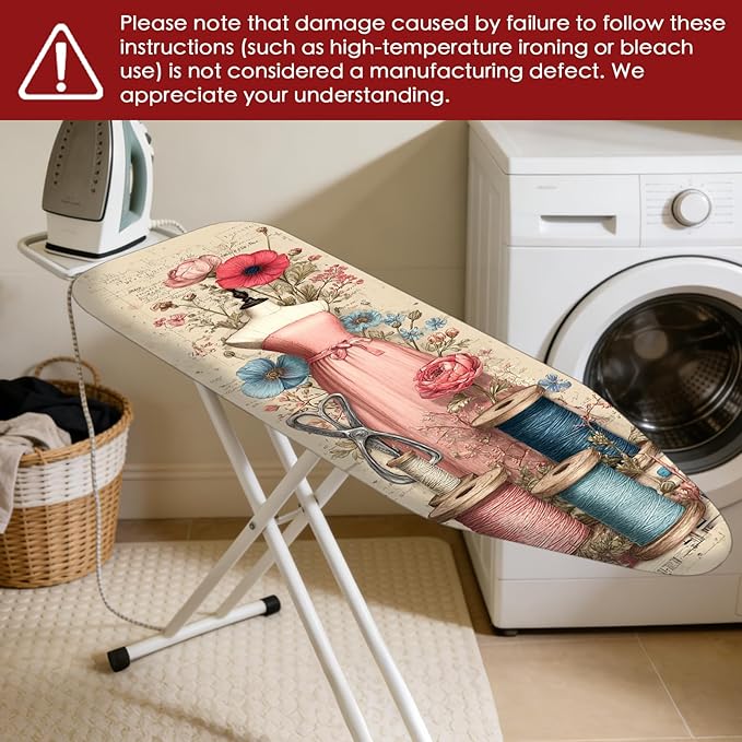 Nuxovilar Ironing Board Cover Needle Cotton 15x54 Inches | Ironing Board Cover