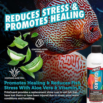 Fritz Aquatics FritzGuard Water Conditioner/Dechlorinator Makes Tap Water Safe for Fresh & Salt Water Aquariums (8-Ounce)