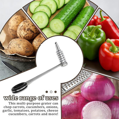 Stainless Steel Egg Spiral Slicer for Boiled Eggs, Potato, Tomato, Vegetables, Cucumbers and Carrots (2PCS)