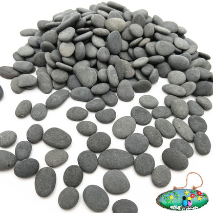 300PCS Tiny Painting Rocks, Meilala DIY Pebble Flat & Smooth Rocks for Arts, Crafts, Decoration, Fish Tank,Garden,Hand Picked Stones for Detail-Painting