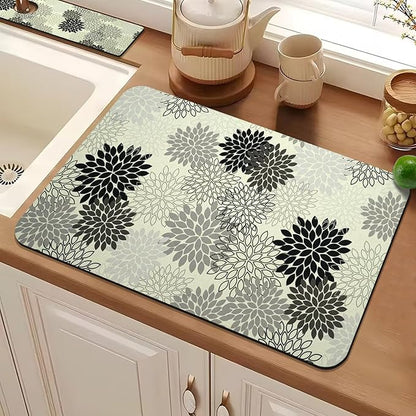 19.5" x 12" Dish Drying Mat & 24" x 5.5" Sink Splash Guard, Super Absorbent