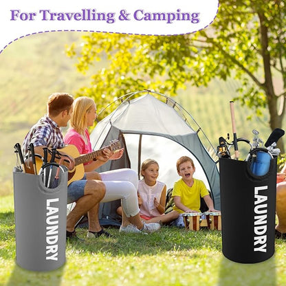 2Pcs Large Laundry Hamper for Adult, 95L Folding Clothes Basket