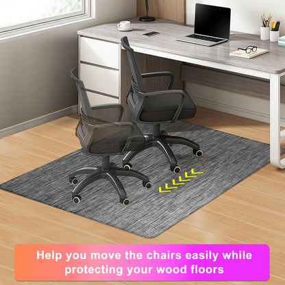 Azadx Office Chair Mat for Hardwood Floor 36" x 48" Heavy Duty Chair Mat for Hardwood Floors Slip Resistant Floor Protector for Home Office Computer Desk Chair Mat for Rolling Chairs, Dark Grey