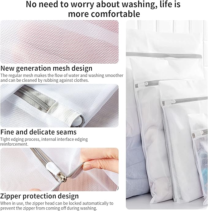 10 Pack Mesh Laundry Bags for Delicates