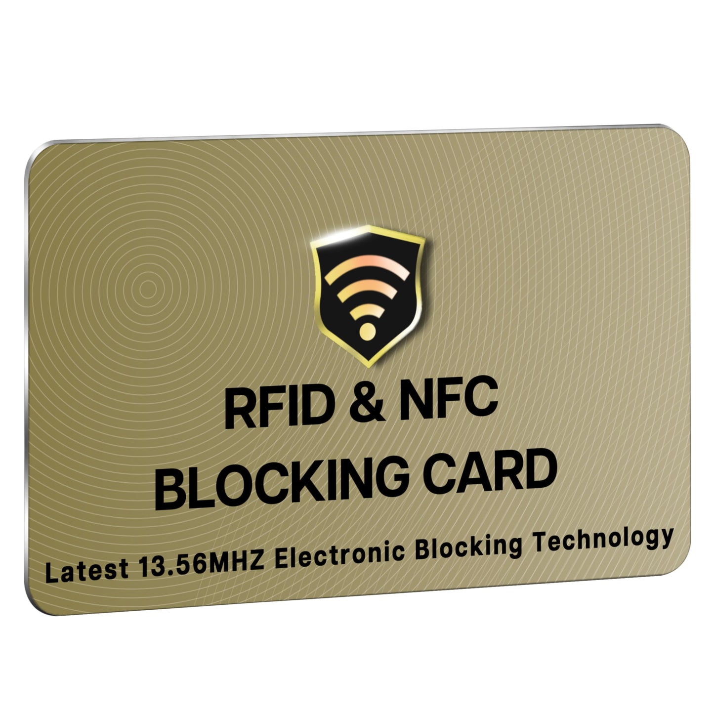 SaiTech IT RFID Cards, 5 Pack One Card Protects Entire Wallet Purse For Men & Women, NFC Contactless Bank Debit Credit Card Protector ID ATM Guard Card – Golden