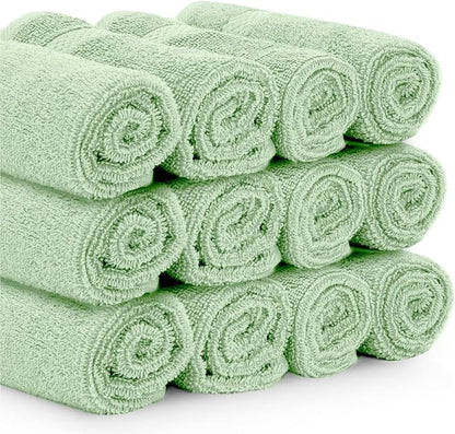 White Classic Luxury Cotton Washcloths 13x13 Inch