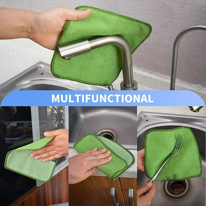 KinHwa Kitchen Washcloths for Dishes Absorbent Microfiber Dish Cloths Quick Dry