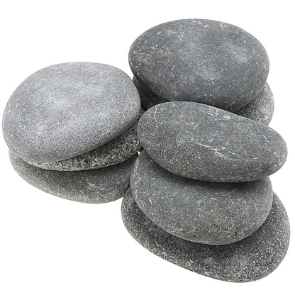 MUKLEI 60 PCS 2 Sizes River Rocks for Painting, 0.8-1.2 Inches, 2-3 Inches Flat Stones to Paint, Flat Rocks Smooth Painting Rocks Kindness Stones for DIY, Arts, Crafts, Family Time, Gray