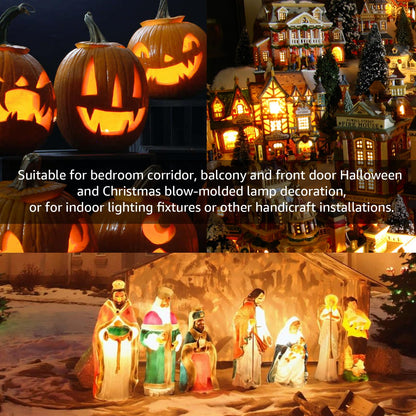 Norward 2 Set Blow Mold Light Kit Replacement, E27 E26 Bulb Cord Kit for Halloween,Christmas,Salt Lamp,Craft Indoor Outdoor Decorations,Salt Lamp Base with Fuse Plug