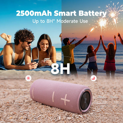 TAZATA Bluetooth Speaker,30W Portable Wireless Speaker with TWS,IPX7 Waterproof, 8H Playtime, LED Lights,for Pool/Beach/Shower, Birthday Gift, Valentines Day Gifts