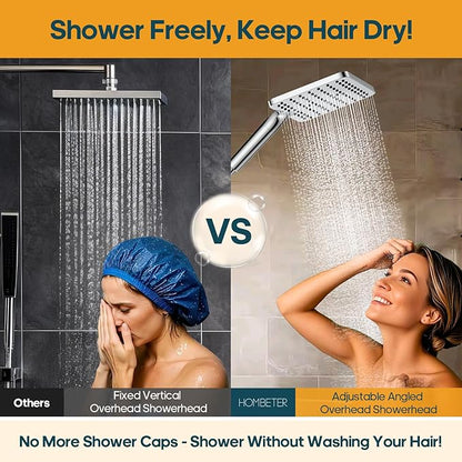 Filtered Shower Head with Handheld Spray Combo High Pressure Rain Shower Head Dual Shower Head with Filters - Removes Chlorine Height Adjustable & Built-in Power Wash