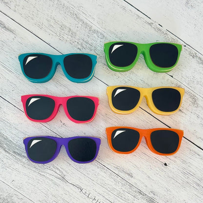 Chunky Sunglasses Shelf Sitter, Summer Tier Tray Decor, Beach Tiered Tray Decor, Wood Sunglasses Ornament, Summer Table Decorations (Yellow)