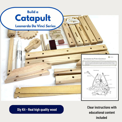 PATHFINDERS STEM Kits – Leonardo da Vinci Catapult kit | Trebuchet Science Kits for Kids Age 12-14 | Toys for Ages 8-13 Physics Toys | Kids Engineering kit | Learning Resource | Engineering