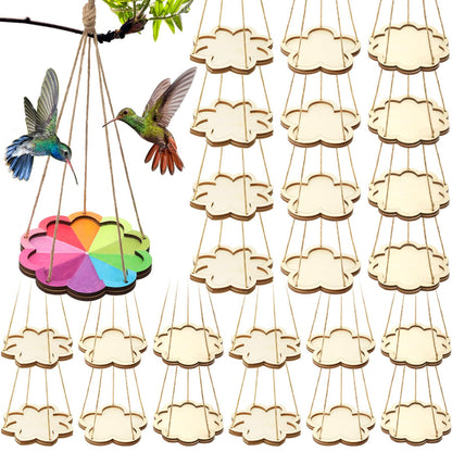DoubleFill 48 Pcs Bird Feeder Craft Kits for Kids Ages 3-8 Make Your Own Bird Feeders DIY to Paint Craft for Spring Garden Outdoor Decoration Summer Activities Project