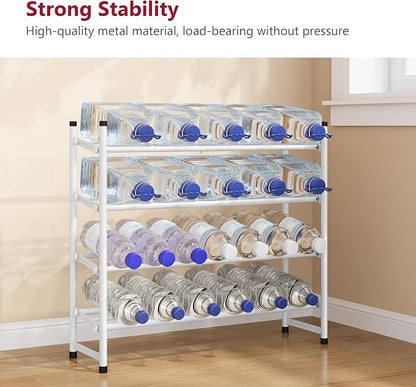 Tajsoon Expandable Shoe Rack for Closet 4 Tier, 29“-41“Adjustable & Stackable Shoe Shelf Storage, Metal Shoe Rack Organizer for Front Door Entrance, Closet, Garage, Entryway, White