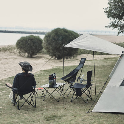 Damei century Folding Camping Chairs- Lightweight, Portable Chair for Beach, Lawn, Outdoor Sports, 2PCS Black