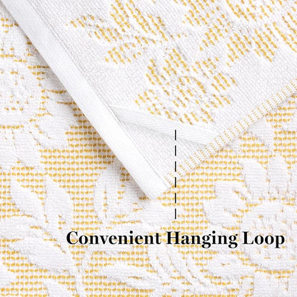 Martha Stewart Woodland Harvest Jacquard Sunflowers Kitchen Towel 2-Pack Set