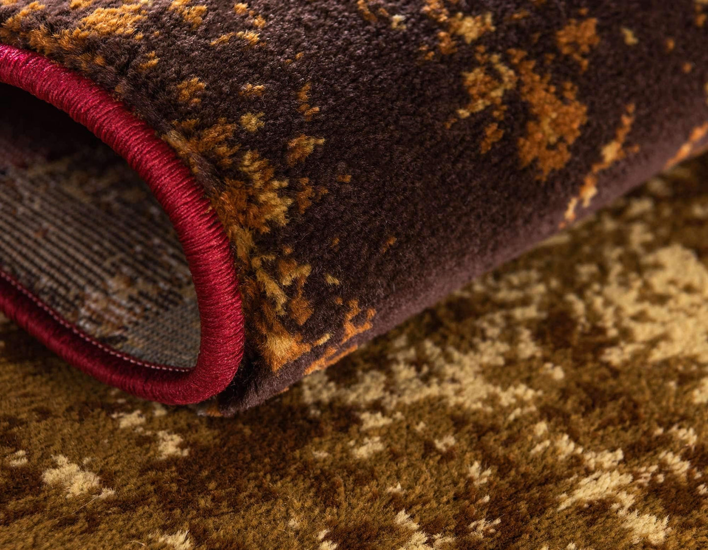 Unique Loom Barista Collection Area Rug - Kouillou (4' 1" Square, Multi/ Brown)