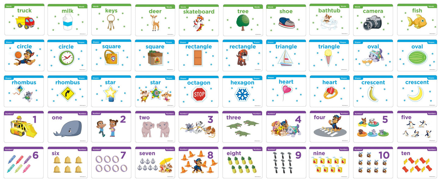 PAW Patrol - Let's Learn and Play! Book and Talking Flash Card Sound Book Set - PI Kids