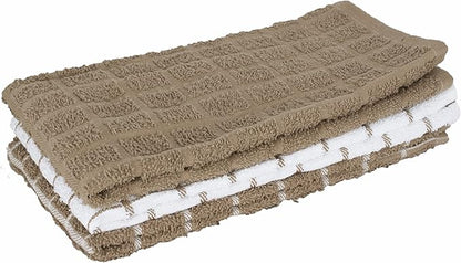 Ritz Terry Check Kitchen Towels: Highly Absorbent & Super Soft, Durable Kitchen